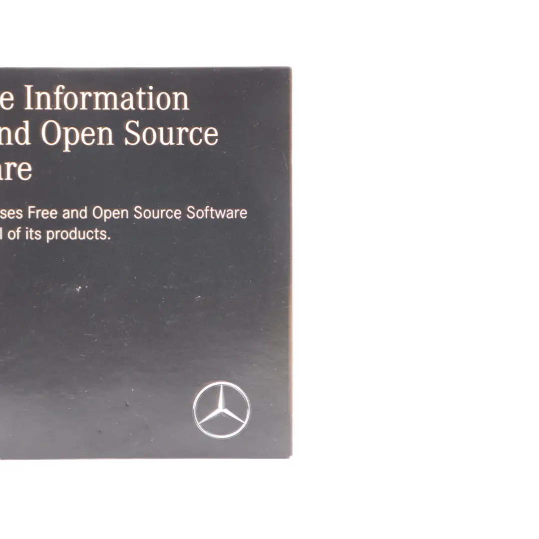 CD Disc Mercedes W205 Licence Information Free Open Source Software A2058273901