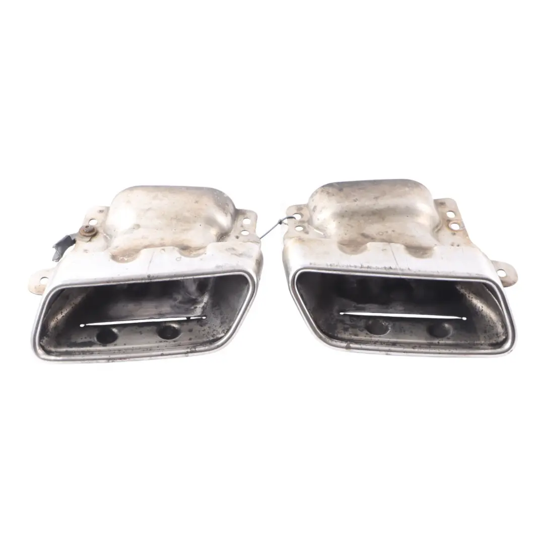 Mercedes W221 AMG Rear Exhaust Muffler Pipe Tip Chrome Left Right N/O/S Set