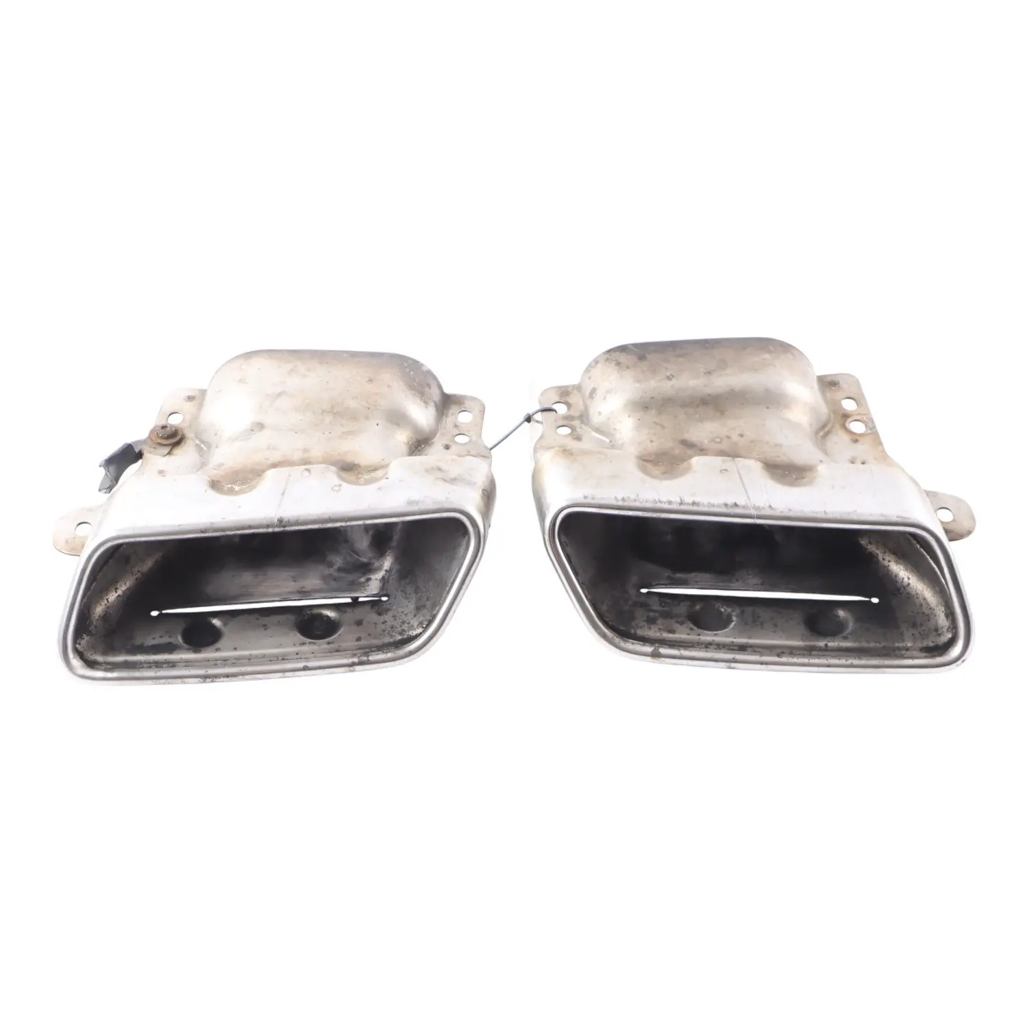Mercedes W221 AMG Rear Exhaust Muffler Pipe Tip Chrome Left Right N/O/S Set