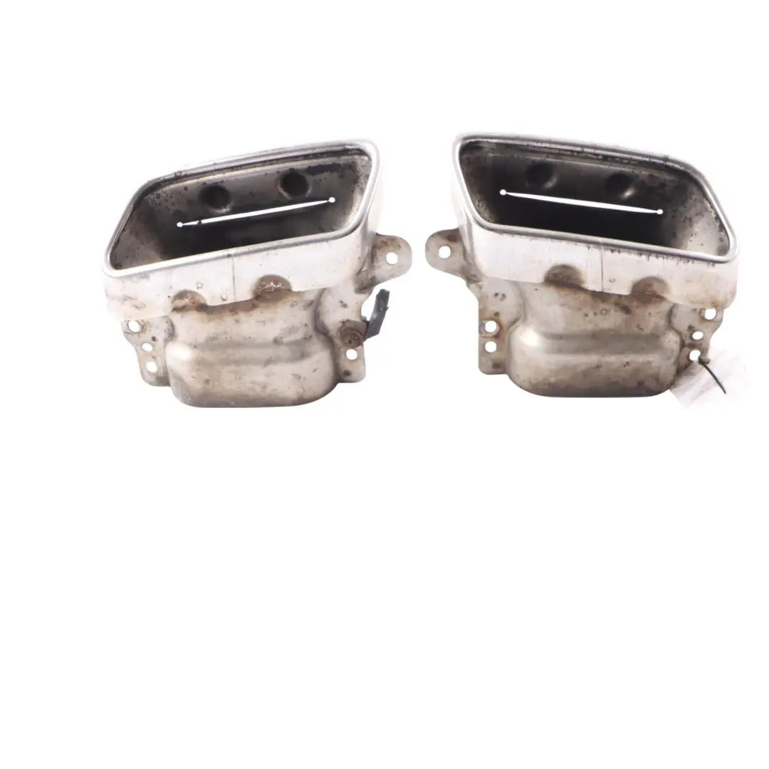 Mercedes W221 AMG Rear Exhaust Muffler Pipe Tip Chrome Left Right N/O/S Set