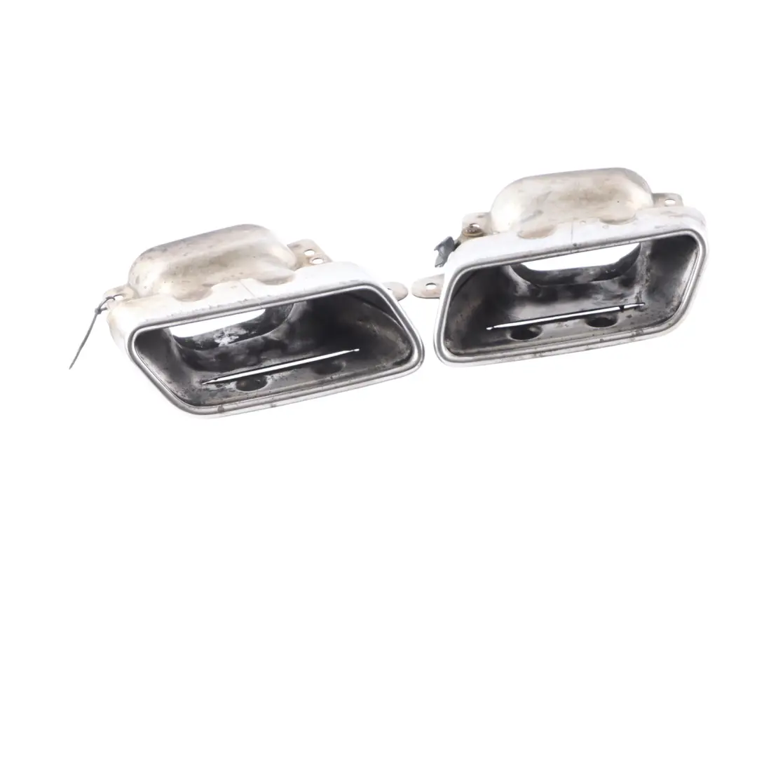 Mercedes W221 AMG Rear Exhaust Muffler Pipe Tip Chrome Left Right N/O/S Set