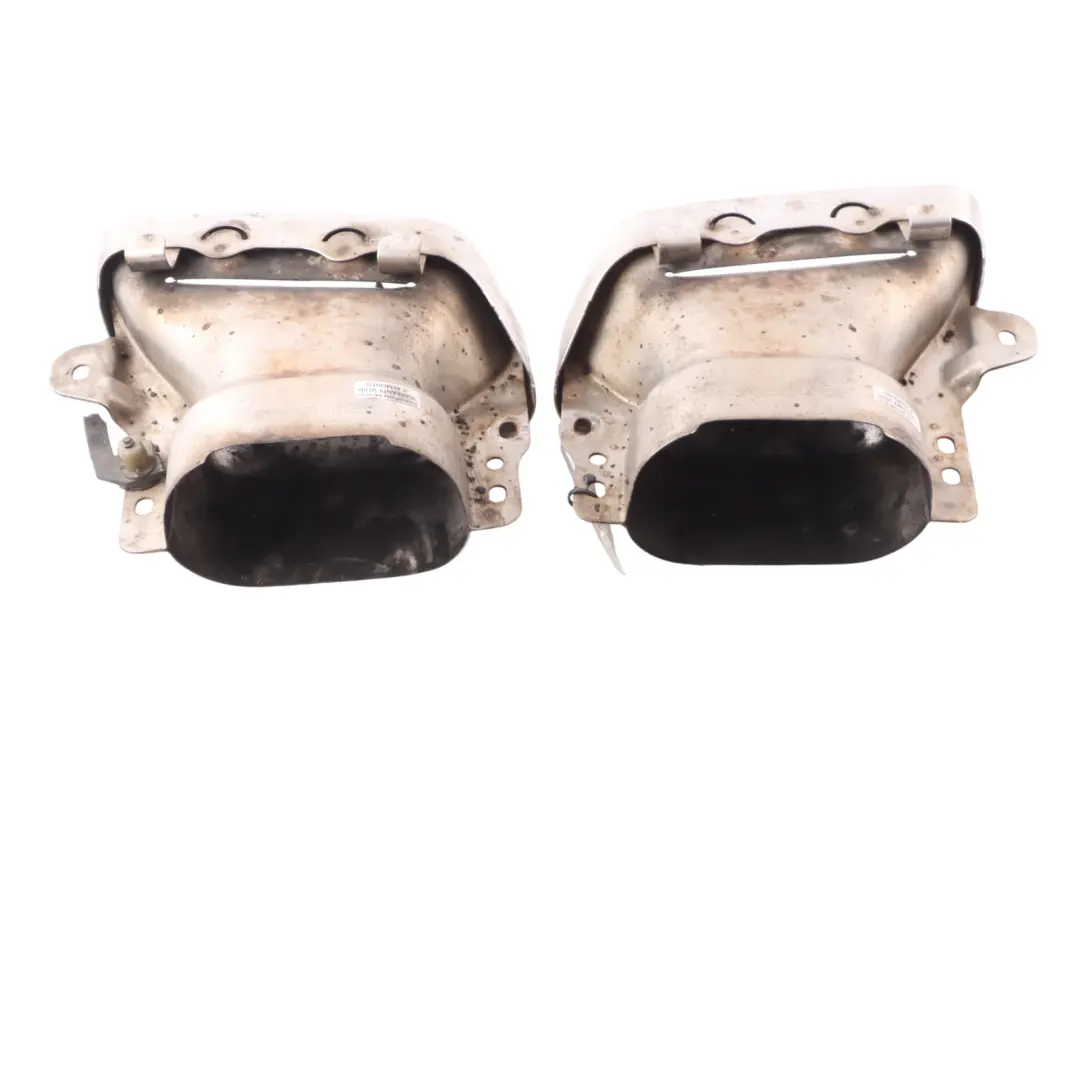 Mercedes W221 AMG Rear Exhaust Muffler Pipe Tip Chrome Left Right N/O/S Set