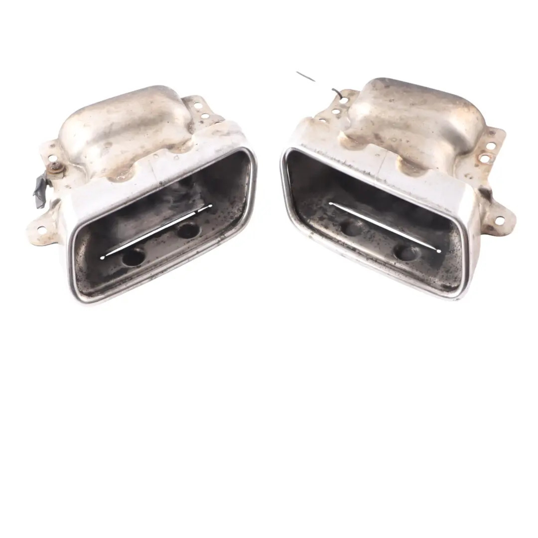 Mercedes W221 AMG Rear Exhaust Muffler Pipe Tip Chrome Left Right N/O/S Set