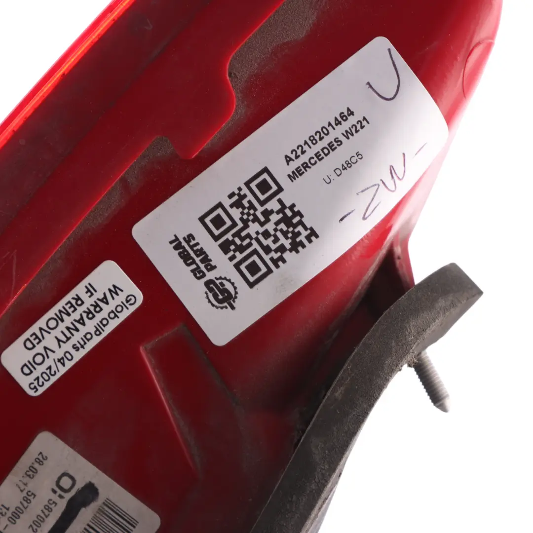 Mercedes W221 Boot Tail Light Lamp Side Rear Right O/S A2218201464