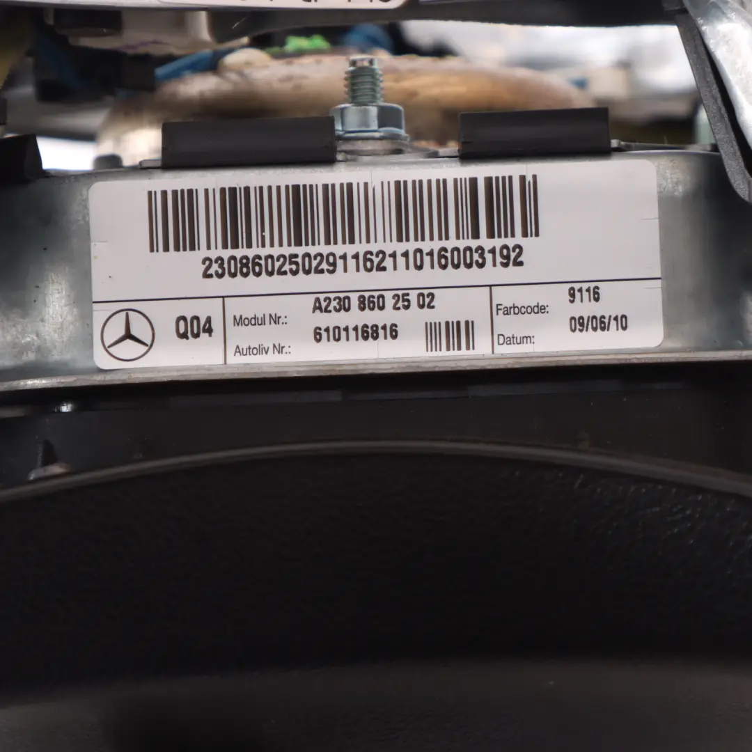 Mercedes C219 Steering Wheel Air Module Switch Black A2308602502 DAMAGED