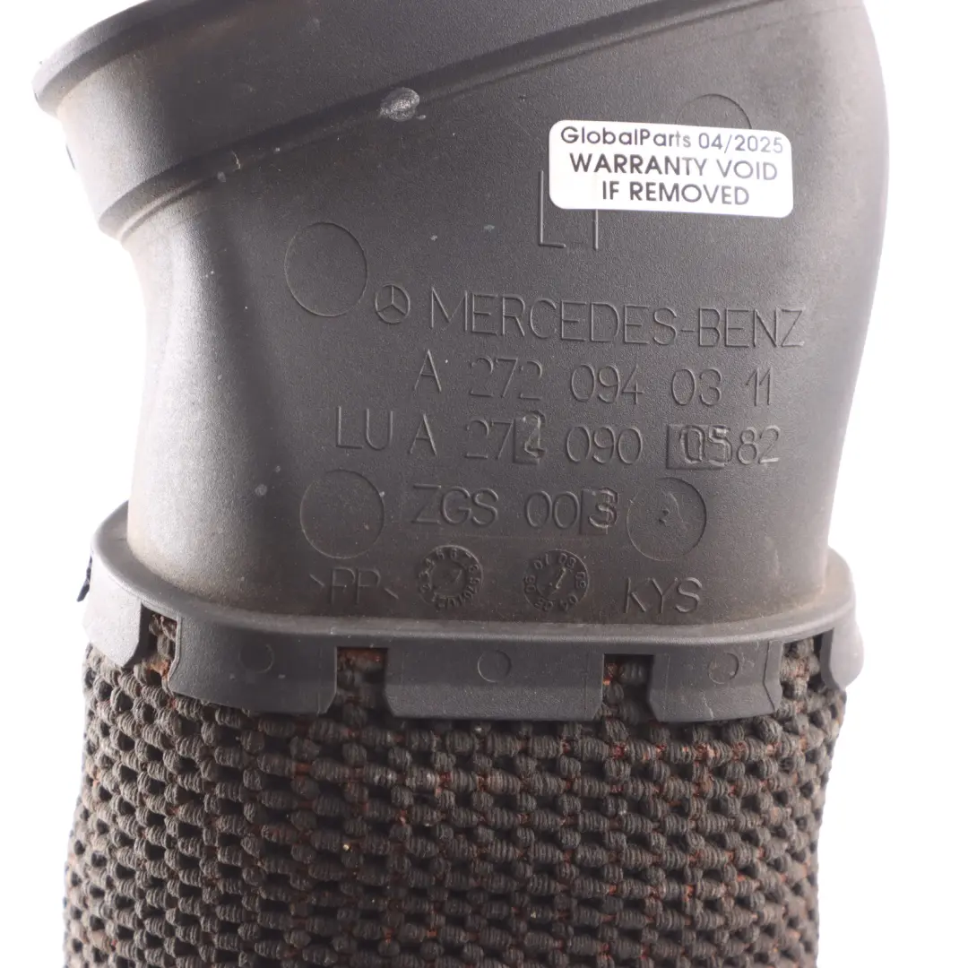 Mercedes W211 Intake Hose Air Duct Pipe Left N/S A2720900582
