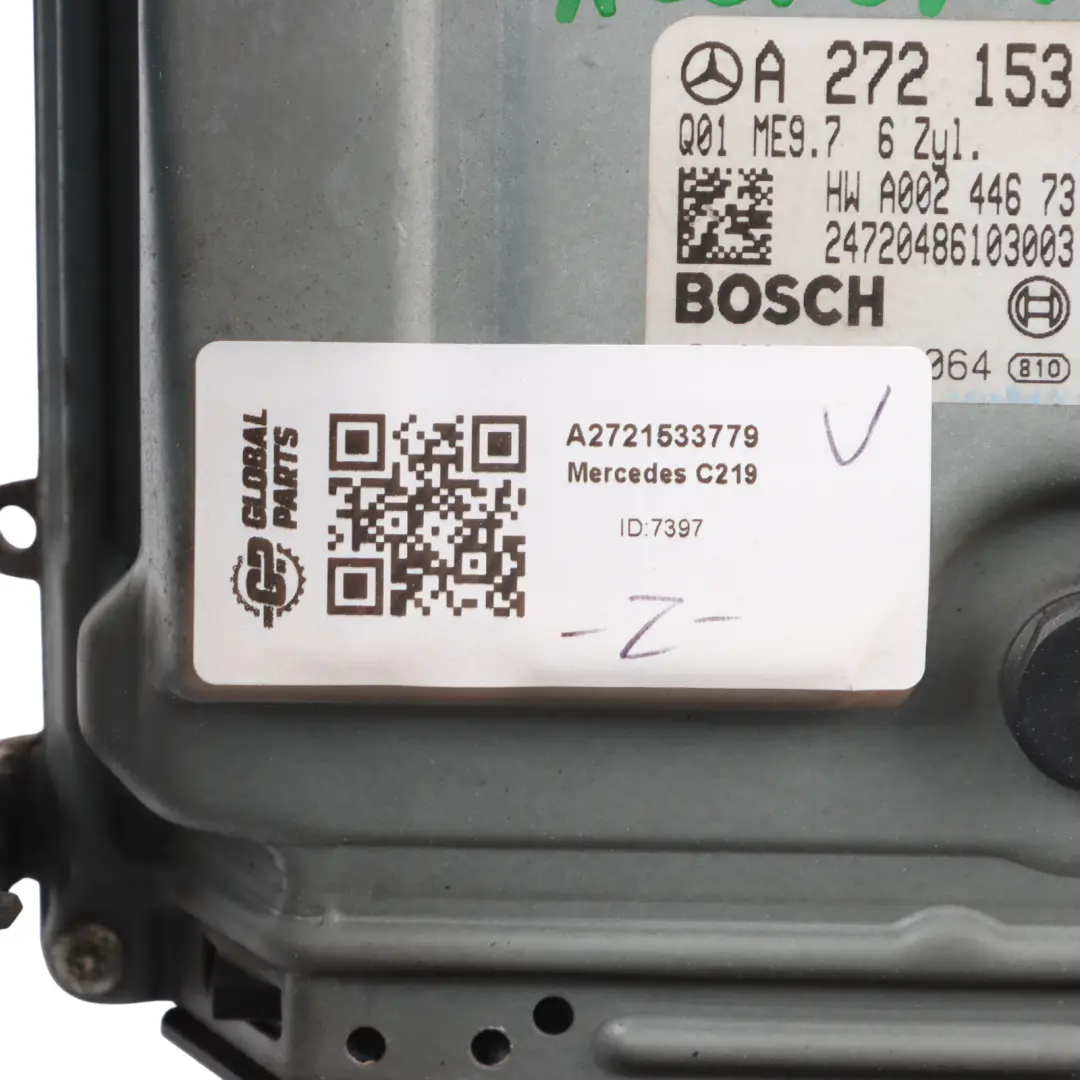 Mercedes C219 CLS350 M272.964 272HP Engine Module Unit ECU A2721533779 Automatic