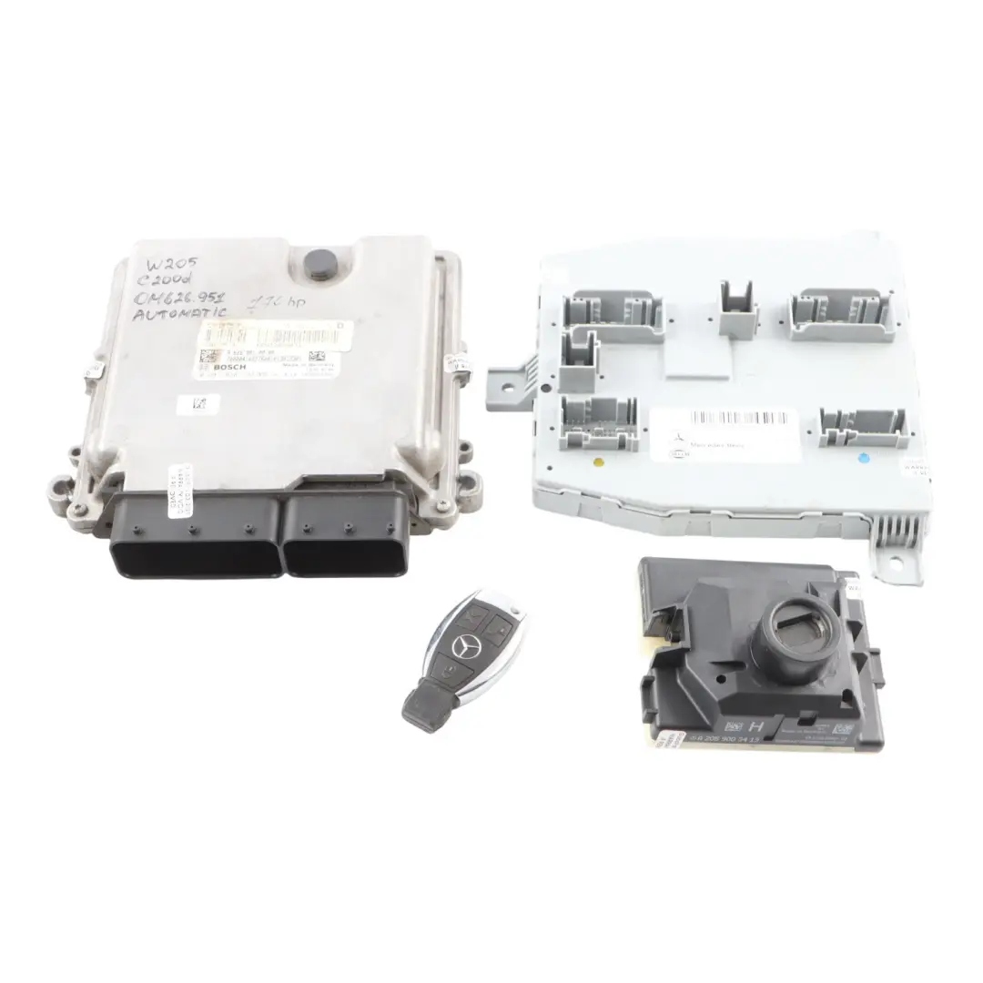 Mercedes W205 C200d 626.951 170HP Engine Unit ECU Kit A6269000000 Key + Ignition