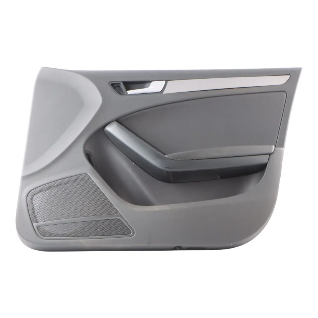 Audi A4 B8 Door Card Front Right O/S Lining Trim Panel Leather 8K2867104BC Black