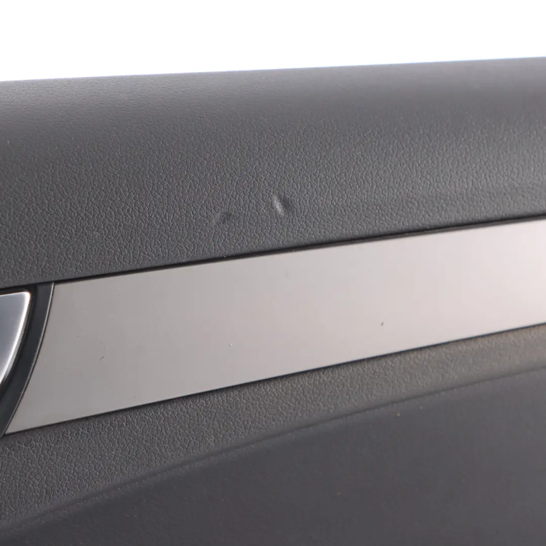 Audi A4 B8 Door Card Front Right O/S Lining Trim Panel Leather 8K2867104BC Black