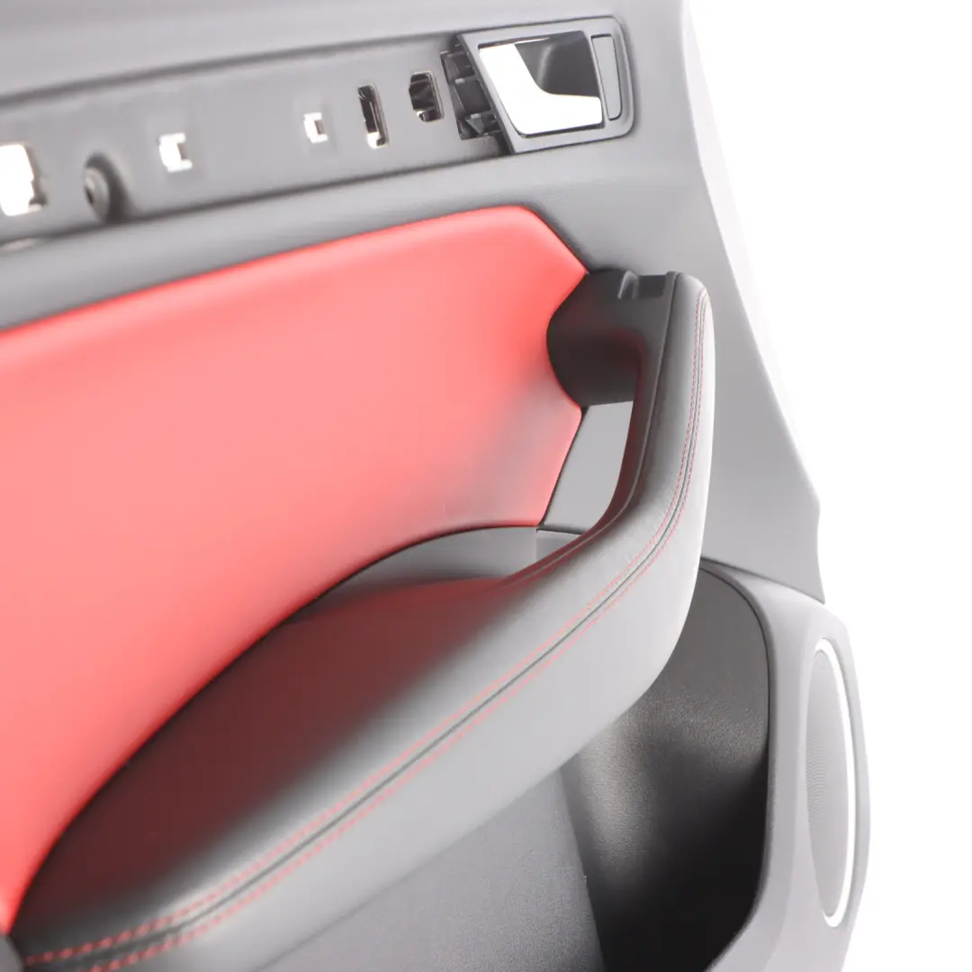 Audi Q5 8R Door Card Cover Trim Front Left O/S Leather Red 8R2867103AM