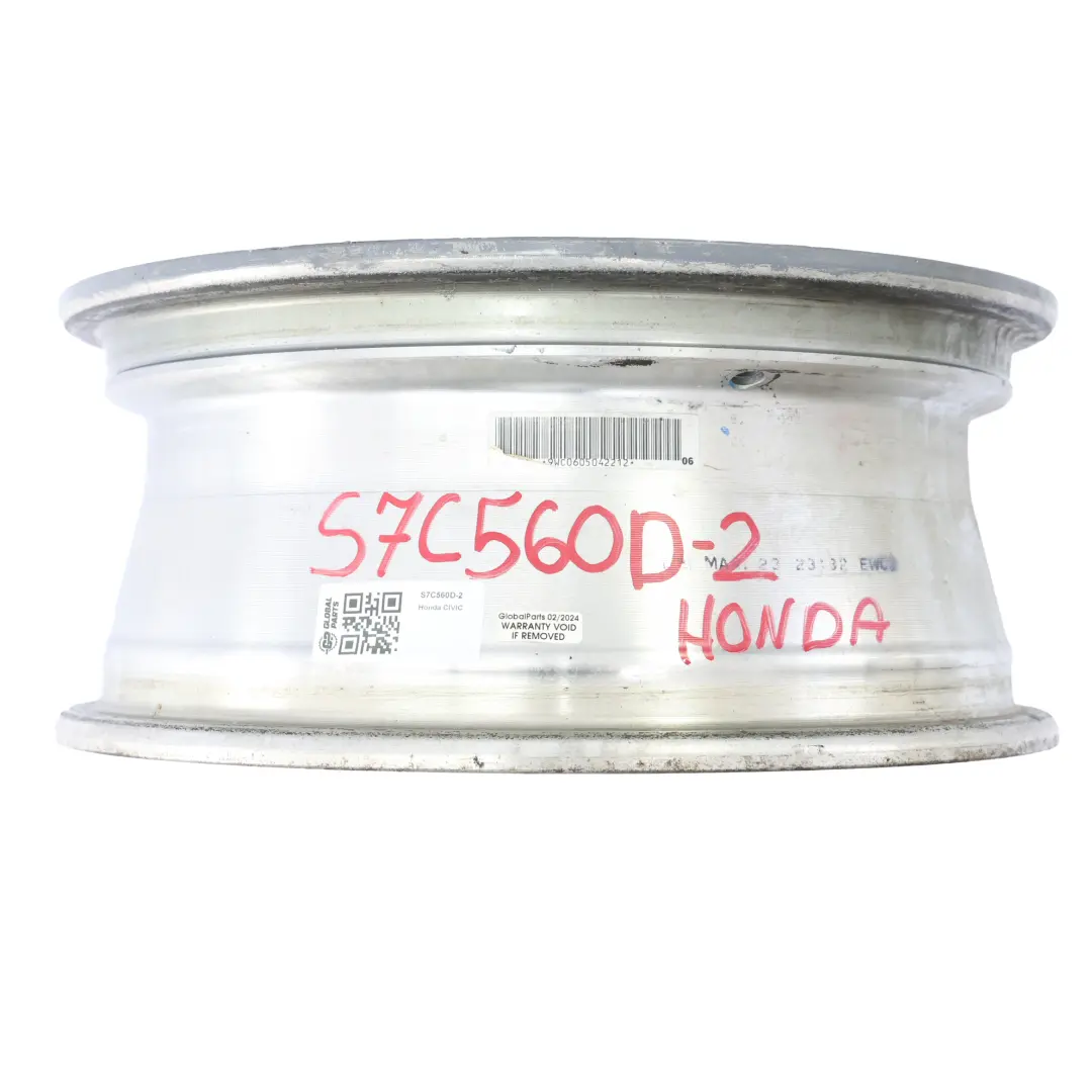 Honda Civic Silver Alloy Wheel Rim 15" 6J ET:45 S7C560D