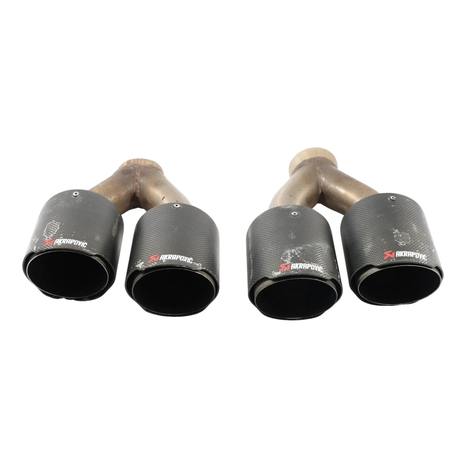 Audi S4 B8 Auspuffspitzen Akrapovic Endschalldämpfer Rohre Satz TP-CT/10