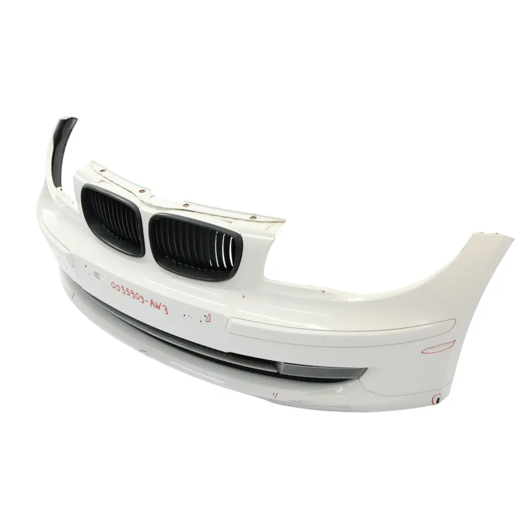 Front Bumper BMW E81 E87 LCI Complete Trim Cover Alpinweiss 3 White - 300