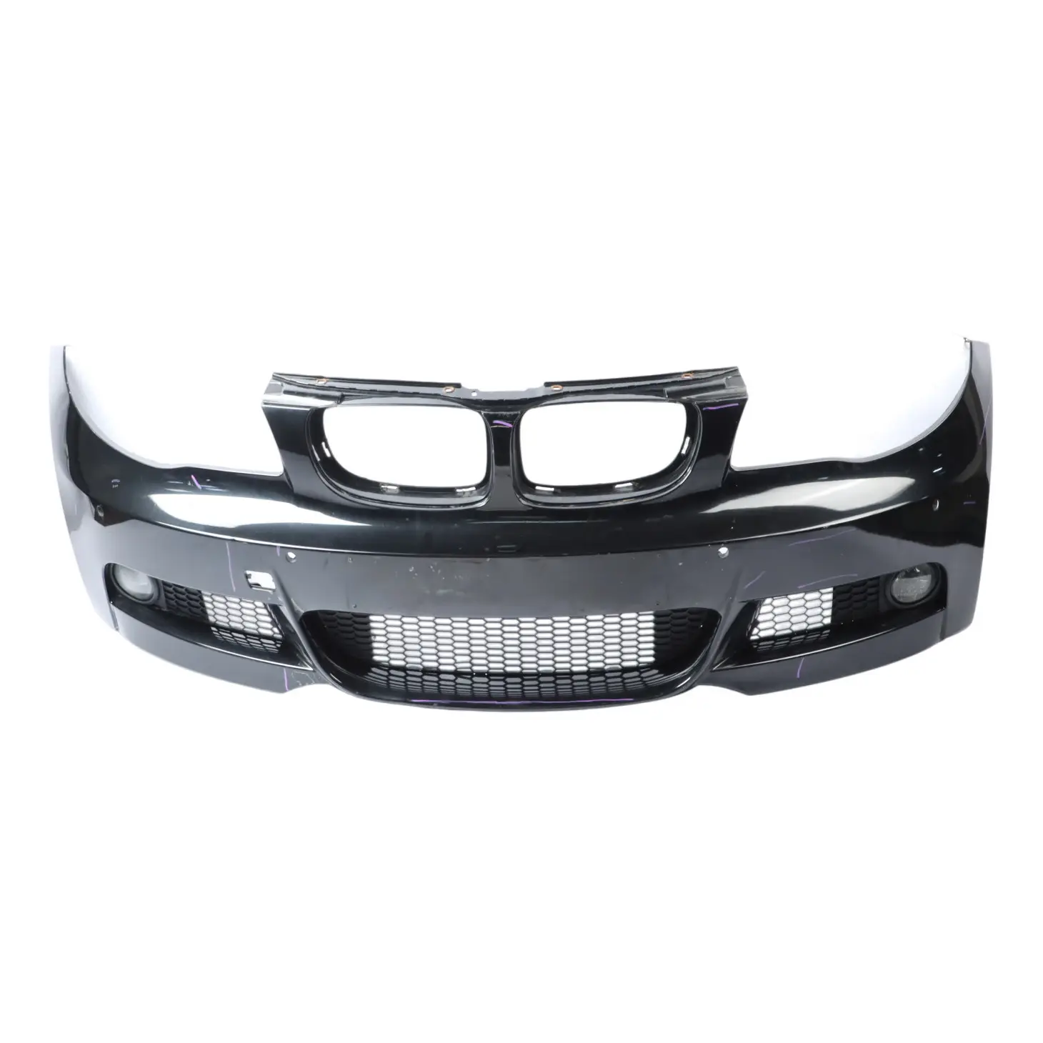 BMW E82 E88 Front Bumper M Sport Trim Panel Black Sapphire Metallic - 475