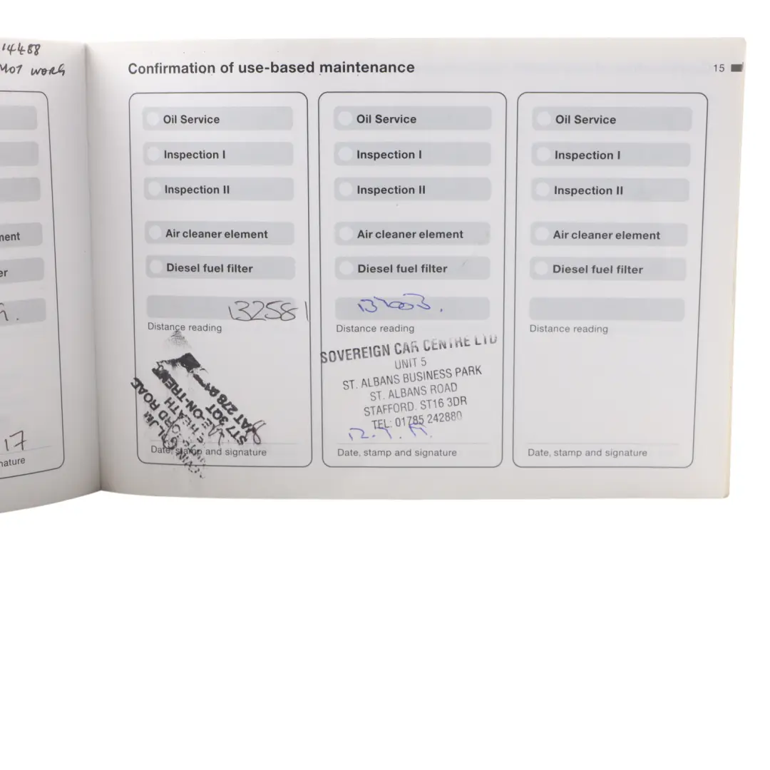 BMW X5 E53 Service Booklet Owner's Handbook Book 0158189
