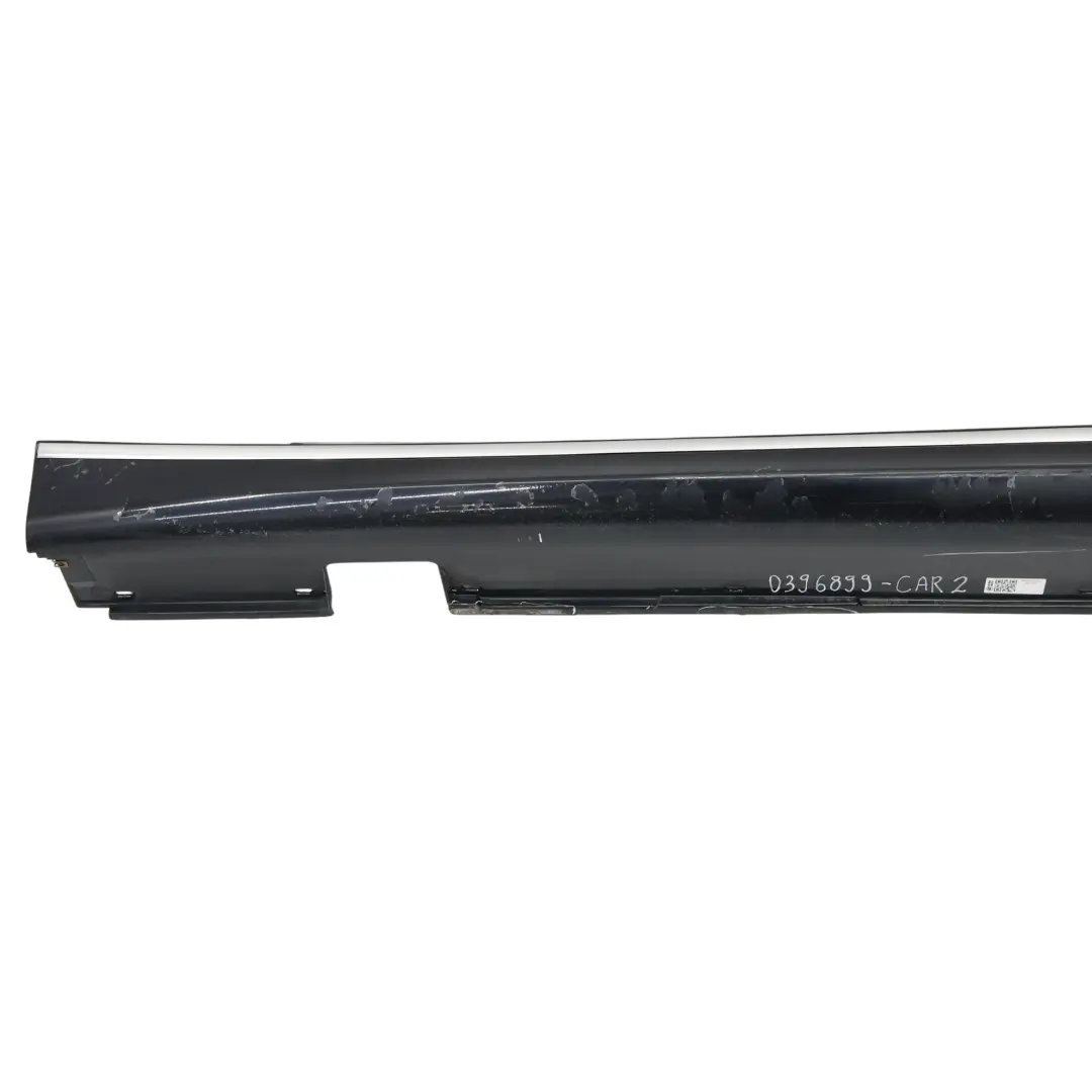 BMW E60 E61 M5 M Sport Bas de Porte Seuil Facade Gauche Carbon Black - 416