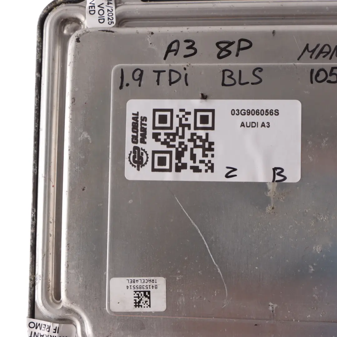 Audi A3 8P 1.9 TDI BLS 105HP Engine Control Module Unit ECU 03G906056S Manual