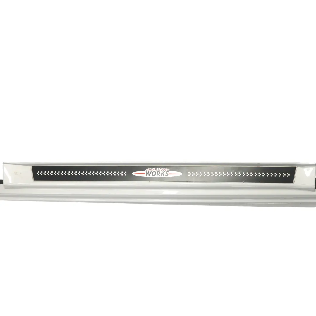 Side Skirt Mini R56 R57 JCW Left Door N/S Sill Trim White Silver Metallic - A62 