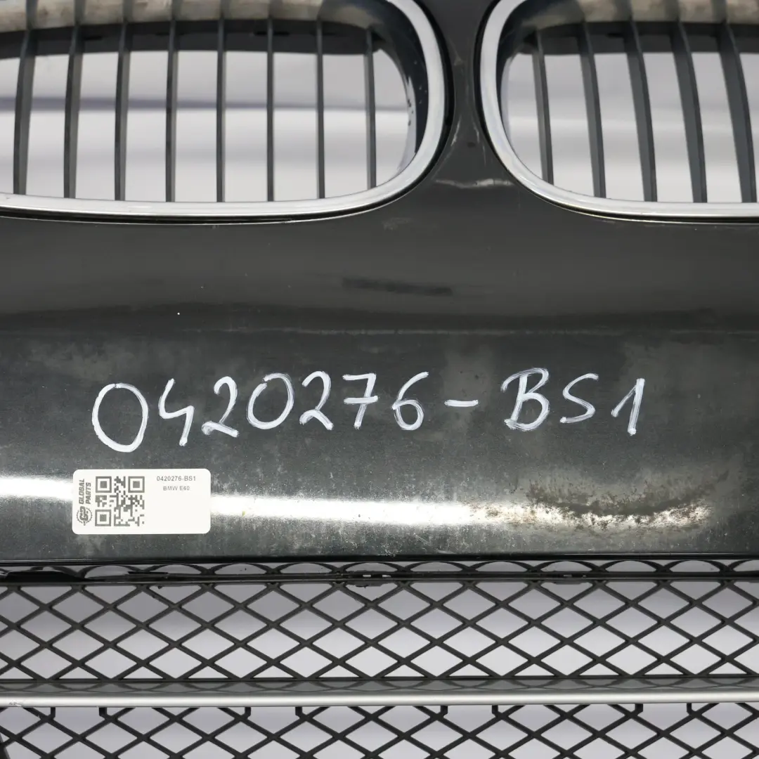 BMW E60 LCI Front Bumper Trim Panel Covering Black Sapphire Metallic - 475