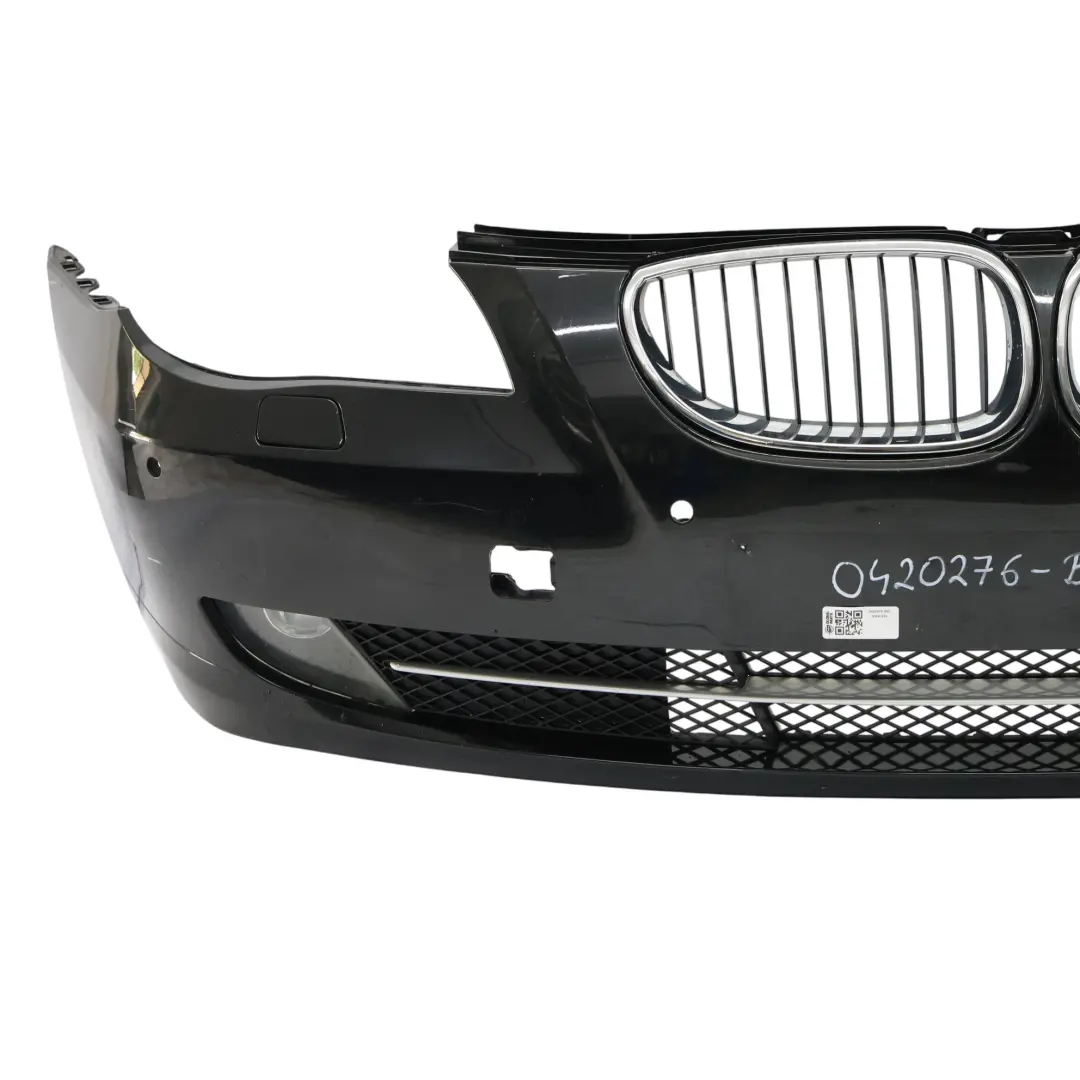 BMW E60 LCI Front Bumper Trim Panel Covering Black Sapphire Metallic - 475