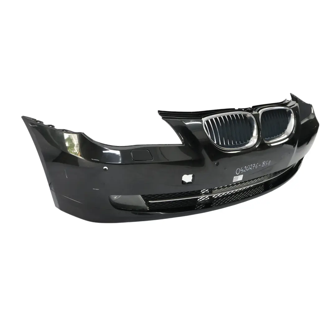 BMW E60 LCI Front Bumper Trim Panel Covering Black Sapphire Metallic - 475