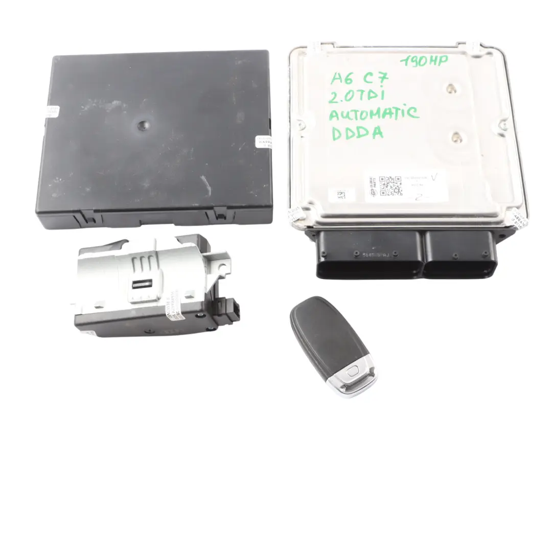 Audi A6 C7 2.0 TDI DDDA 190HP Engine ECU Kit BCM2R + Key 04L906021HA Automatic