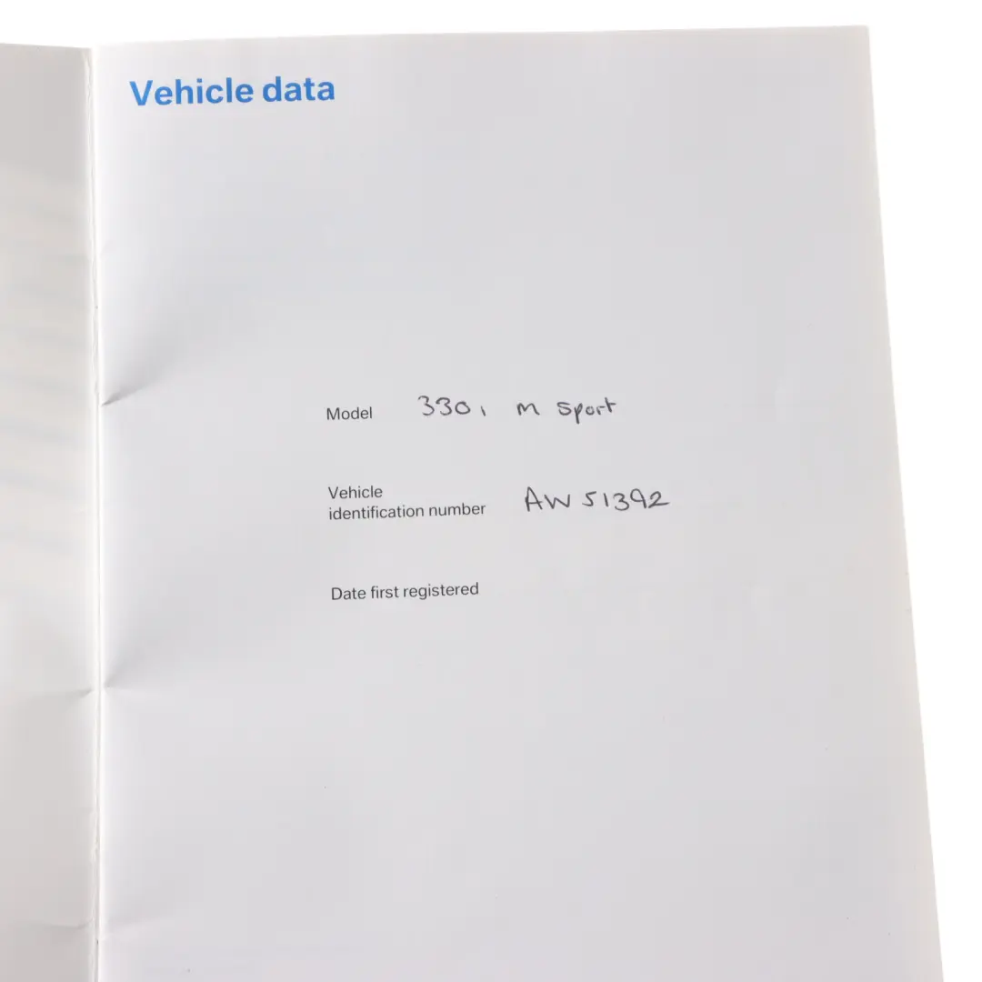 BMW 3 Series E90 E91 Owner's Handbook Radio Instructions Pouch Case Wallet