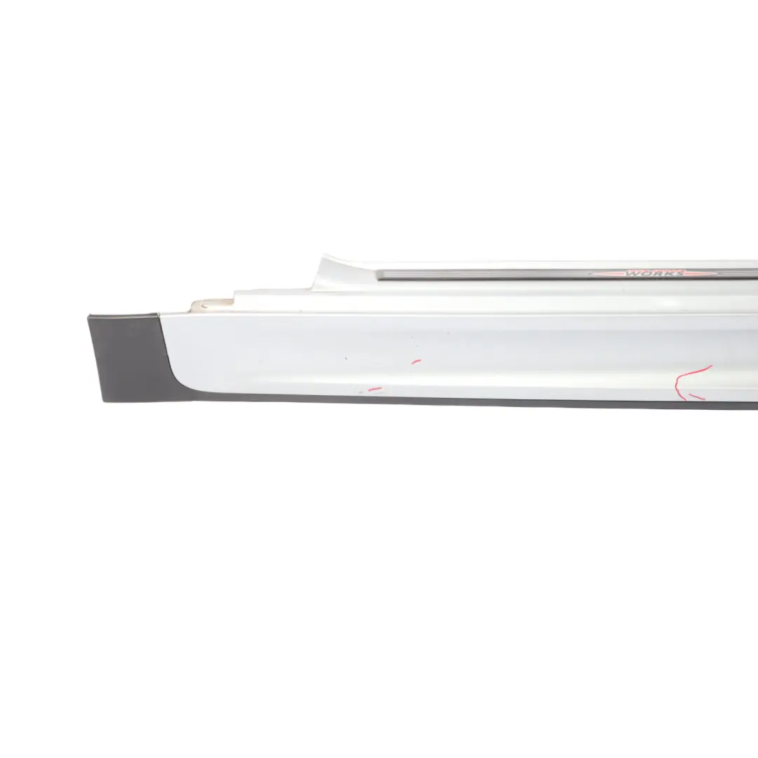 Side Skirt Mini R56 R57 JCW Left Door N/S Sill Trim Pure Silver Metallic - 900