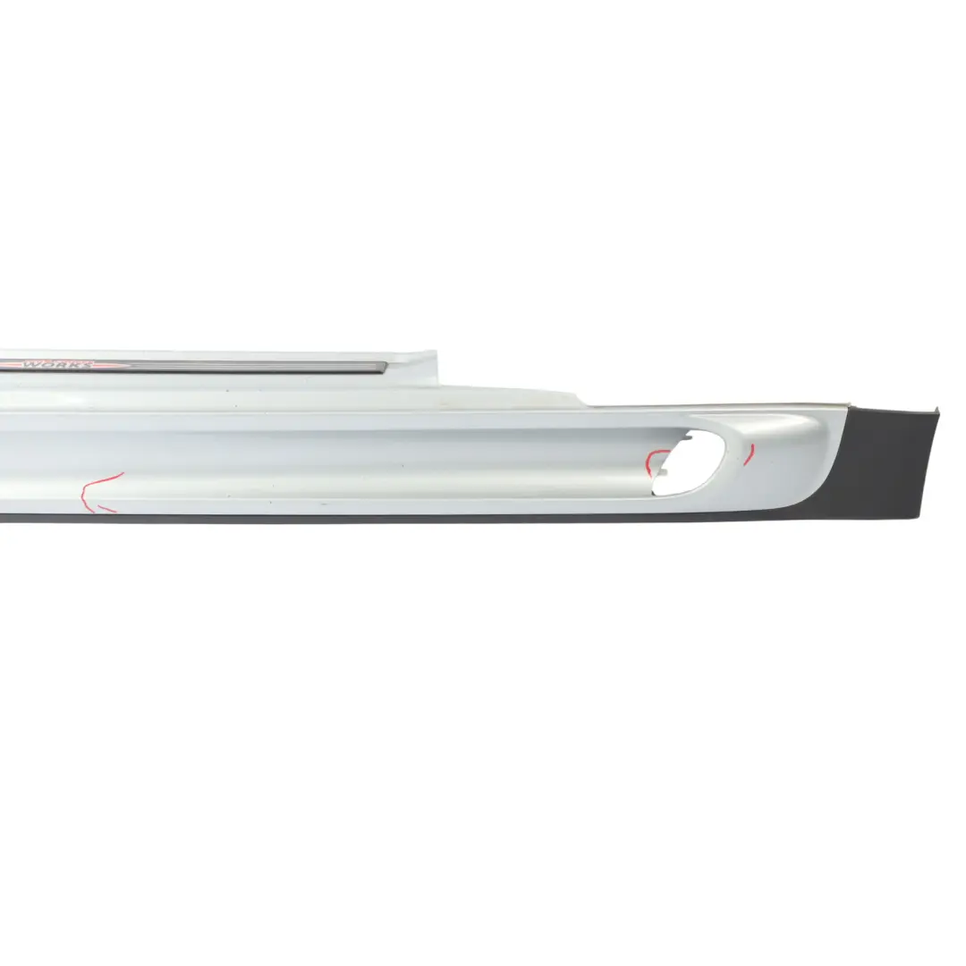 Side Skirt Mini R56 R57 JCW Left Door N/S Sill Trim Pure Silver Metallic - 900