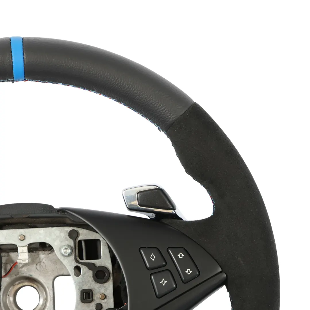 BMW E60 E61 E63 E64 LCI NEUES Schwarz Leder M Sportlenkrad Lenkrad Schaltwippen