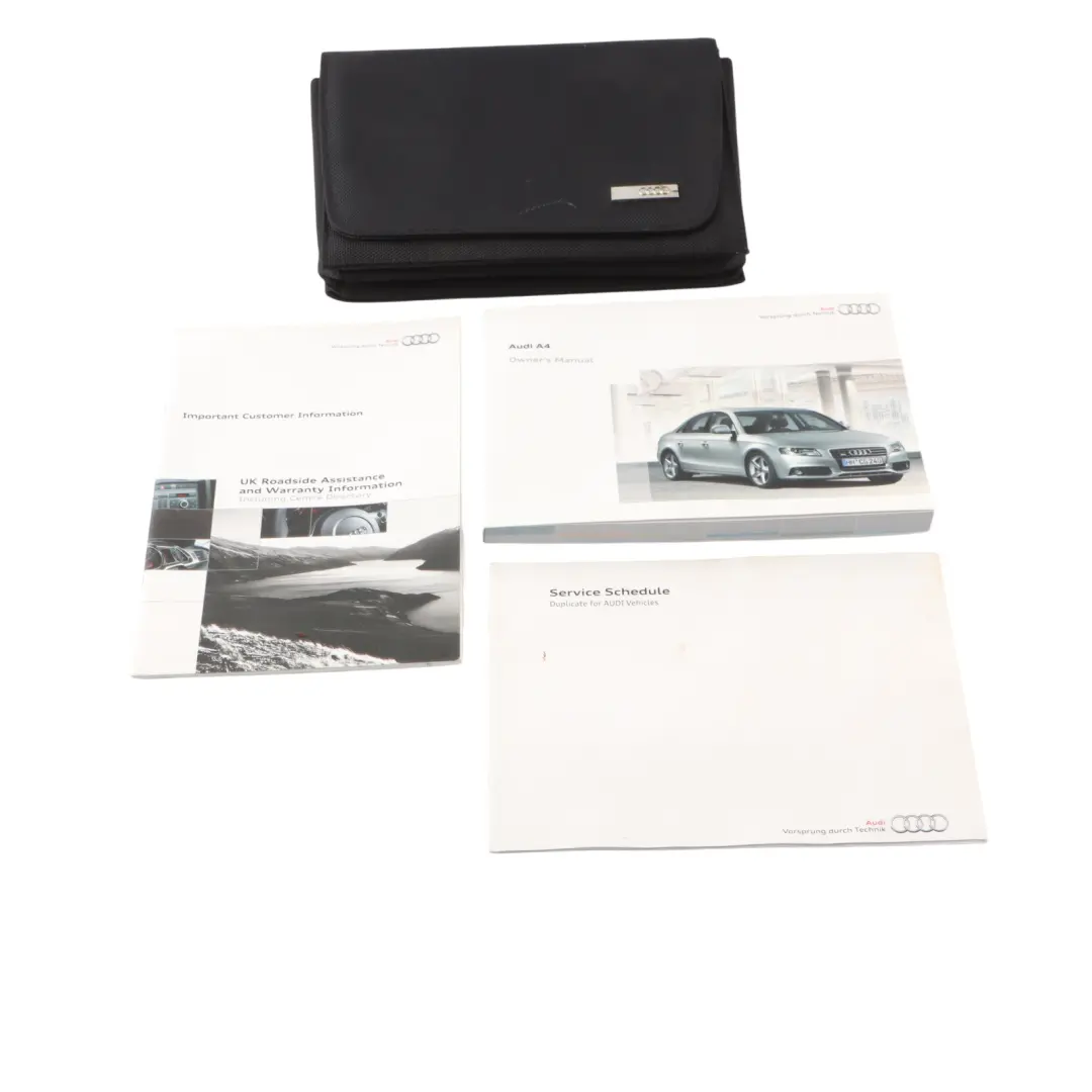 Audi A4 B8 Owner's Handbook Instruction Book Set Wallet Case Pouch 2915618K220