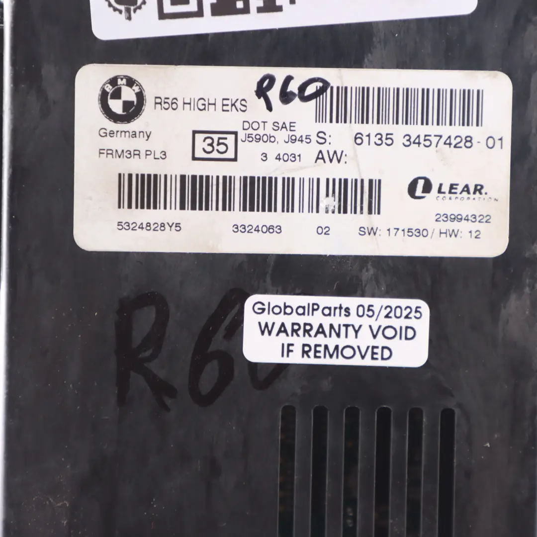 Mini Cooper R60 Footwell Light Module High EKS ECU LEAR PL3 FRM3R 3457428