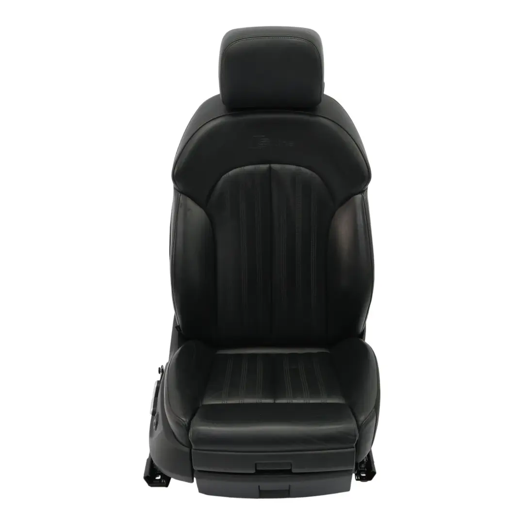 Audi A6 C7 Front Sport Seat S-Line Heated Memory Right O/S Leather Soul Black