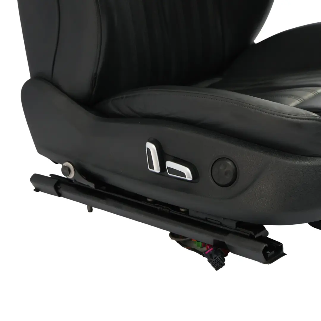 Audi A6 C7 Front Sport Seat S-Line Heated Memory Right O/S Leather Soul Black
