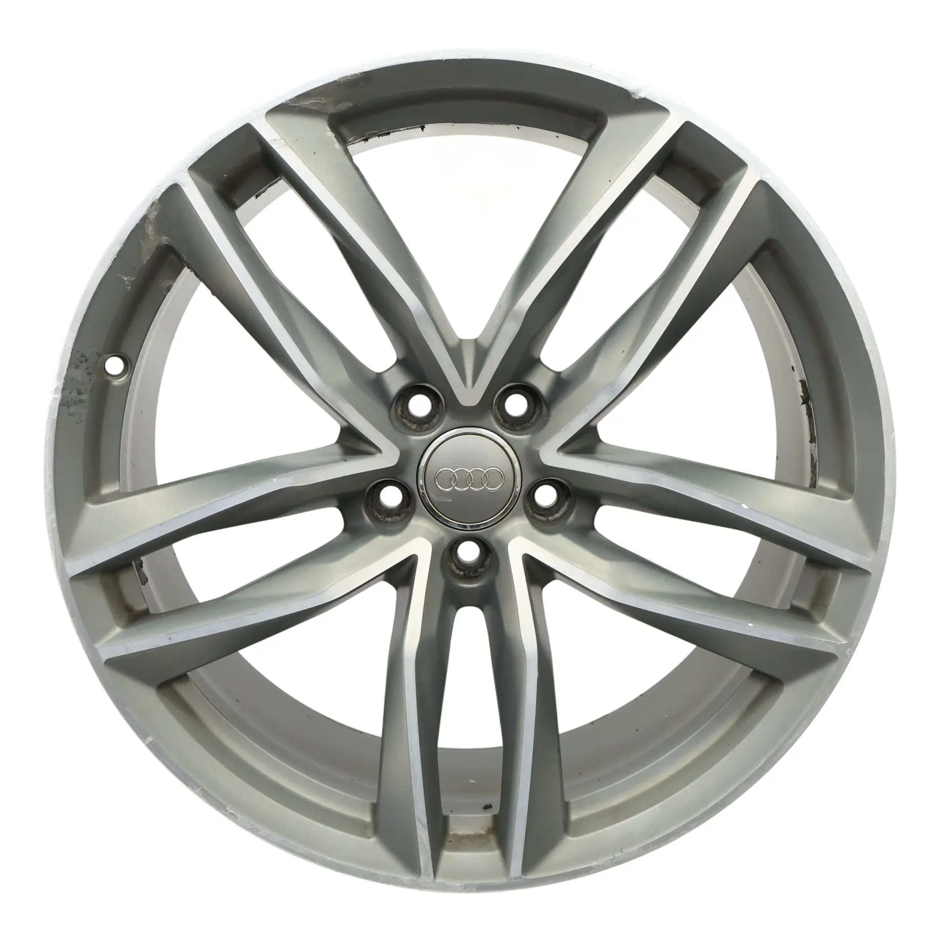 Audi A6 C7 4G Silver Wheel Alloy Rim 20" 8.5J ET:43 Double Star Spoke 4G9601025N