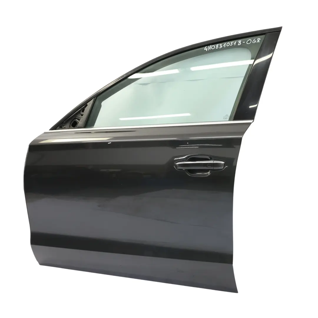 Audi A8 D4 Door Front Left N/S Covering Panel Oolong Grey Metallic - X7U