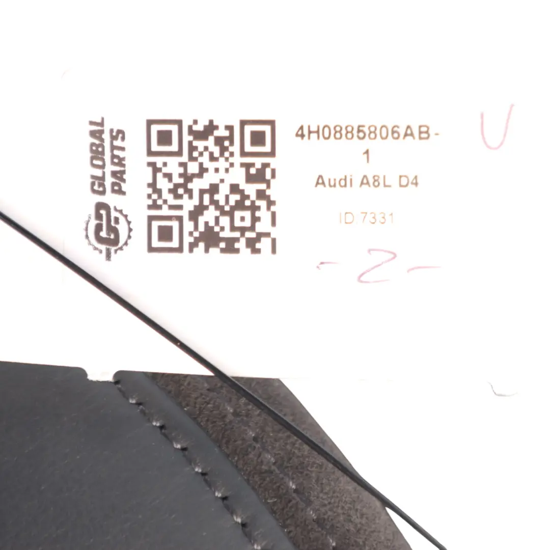 Audi A8 D4 Rear Seat Backrest Left N/S Seat Back Cover Leather Soul Black