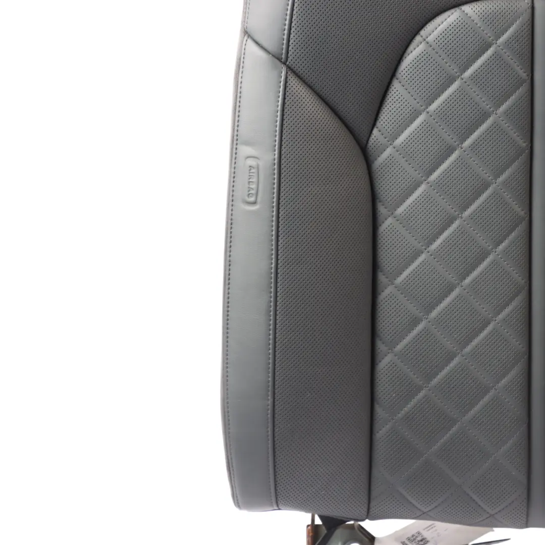 Audi A8 D4 Rear Seat Backrest Right O/S Seat Back Cover Leather Soul Black