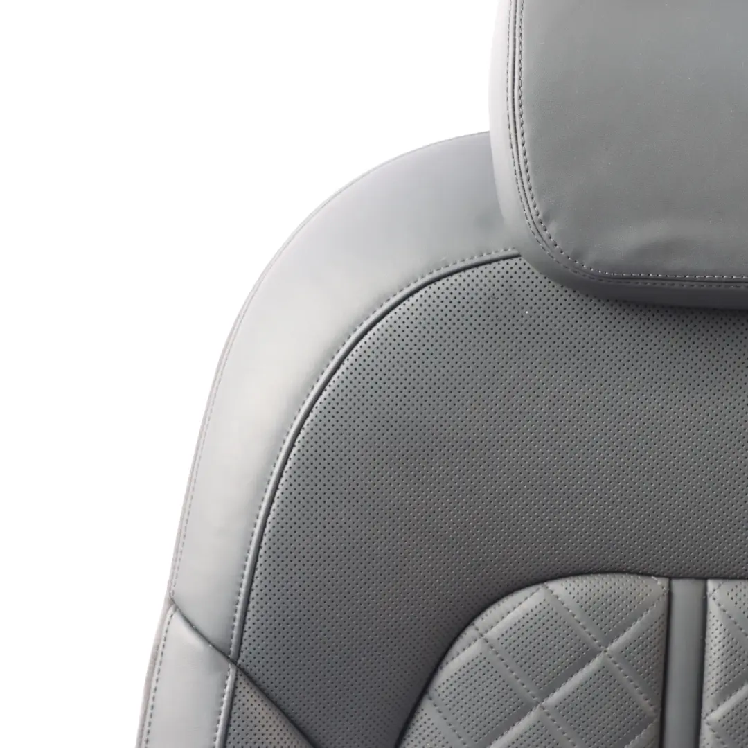 Audi A8 D4 Rear Seat Backrest Right O/S Seat Back Cover Leather Soul Black