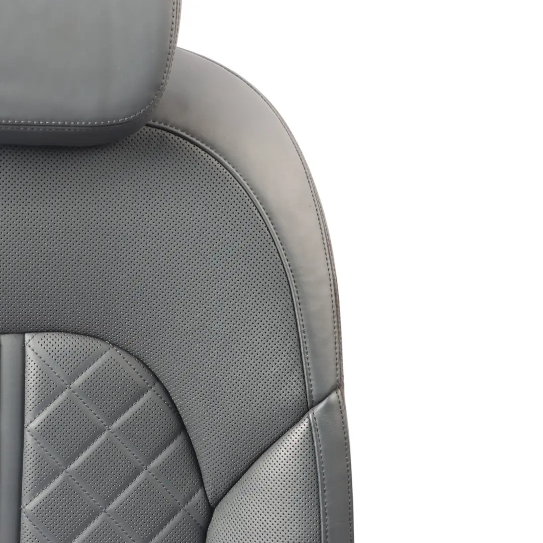 Audi A8 D4 Rear Seat Backrest Right O/S Seat Back Cover Leather Soul Black