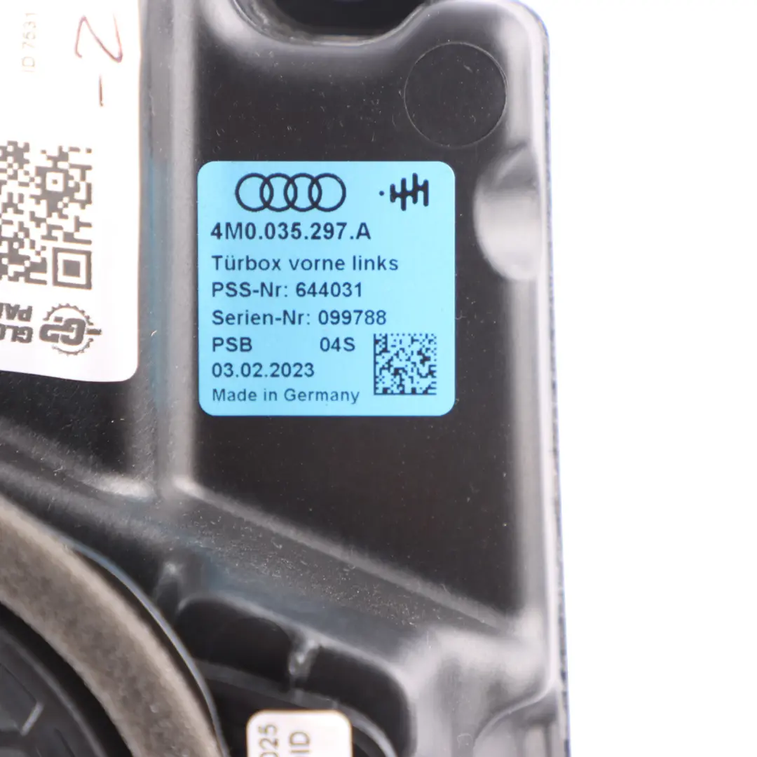 Door Speaker Audi Q7 SQ7 Loudspeaker Subwoofer Front Left N/S 4M0035297A