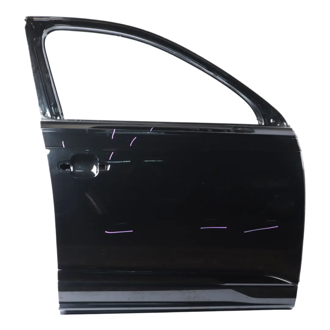 Audi Q7 4M Front Door Right O/S Covering Panel Mythical Black Metallic - Y9T