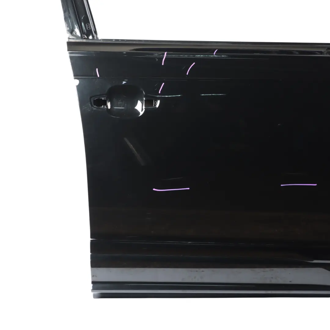 Audi Q7 4M Front Door Right O/S Covering Panel Mythical Black Metallic - Y9T