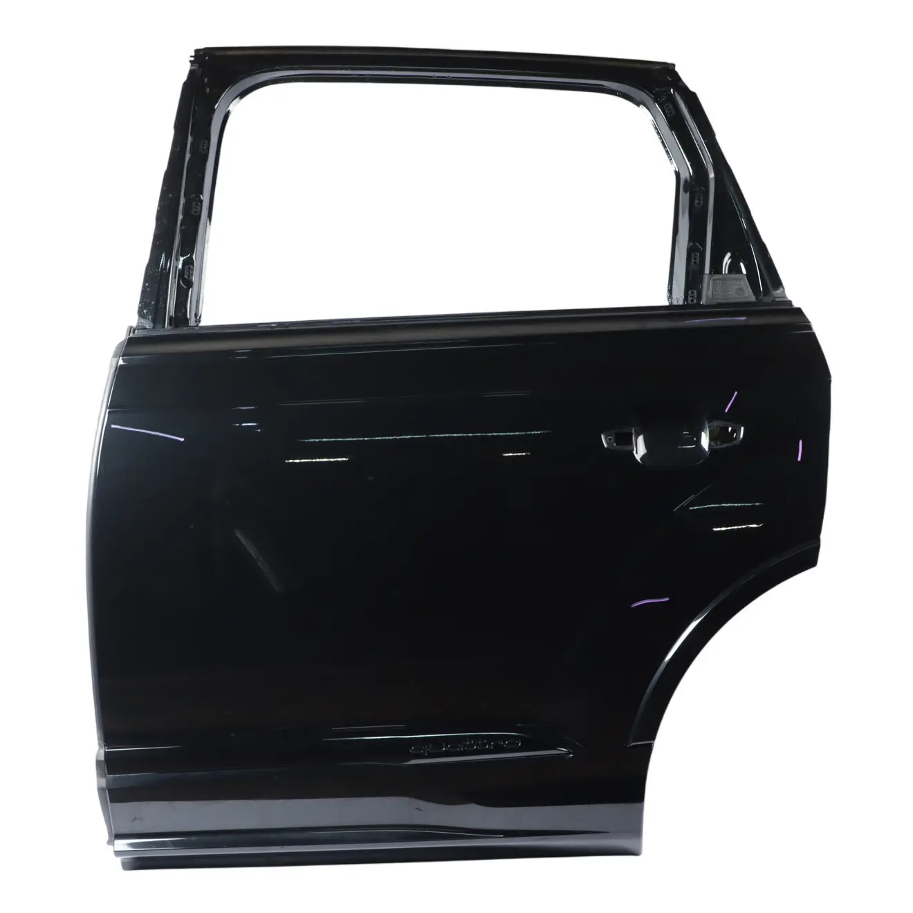 Audi Q7 4M Rear Door Left N/S Covering Panel Mythical Black Metallic - Y9T