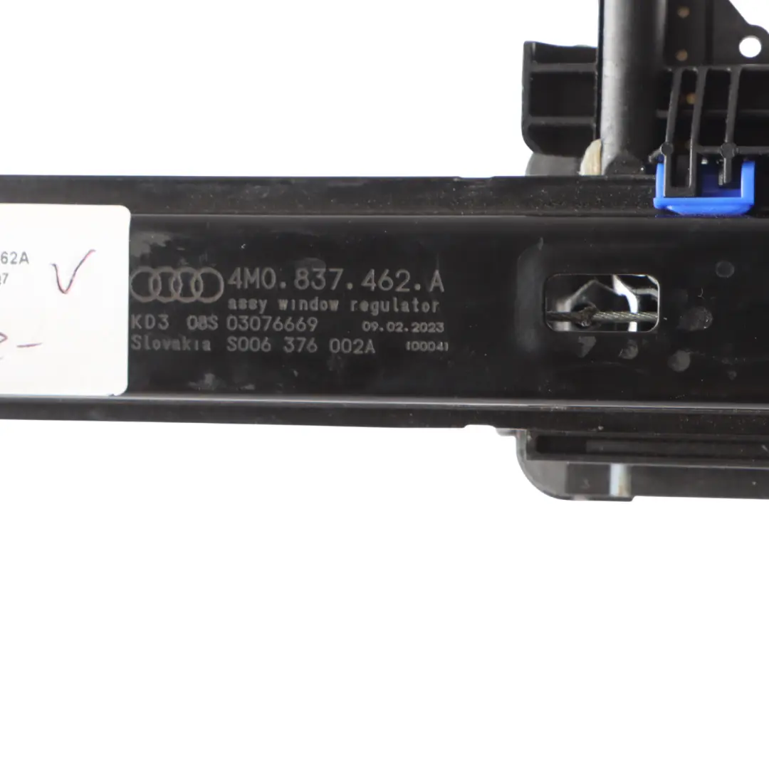 4M Window Lifter Front Door Right O/S Regulator Mechanism Audi Q7 - SKU 4M0837462A - Part number 4M0837462A