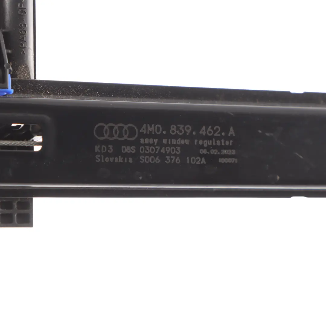 Audi Q7 4M Window Lifter Rear Door Right O/S Regulator Mechanism 4M0839462A