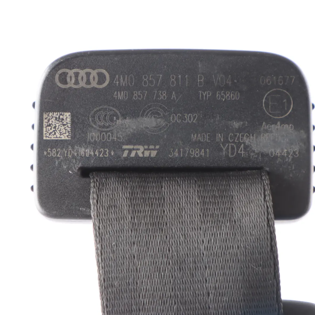 Audi Q7 4M 3th Row Seat Seat Belt Left N/S 4M0857811B