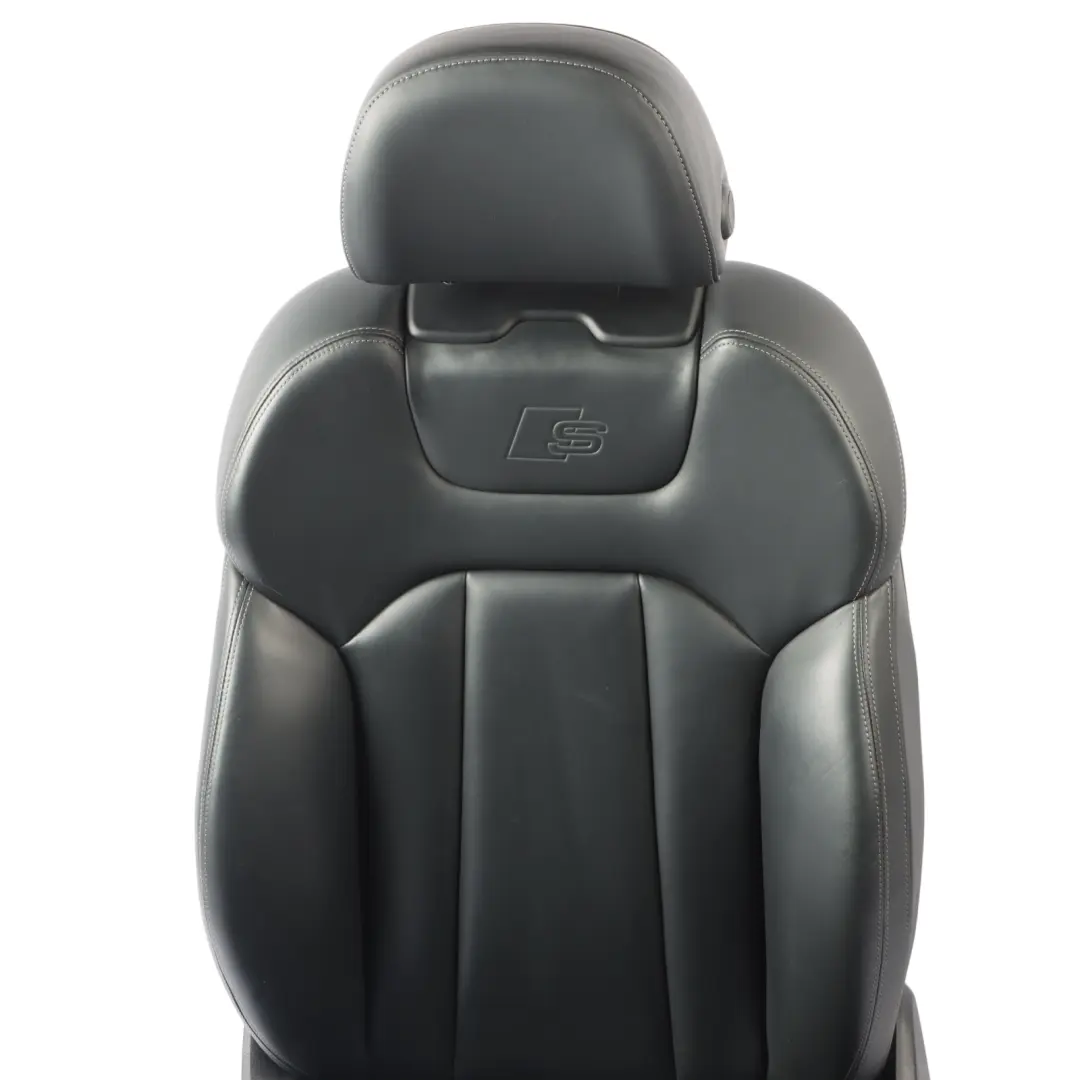 Audi Q7 4M Front Seat S-Line Interior Heated Electric Left N/S Leather Black