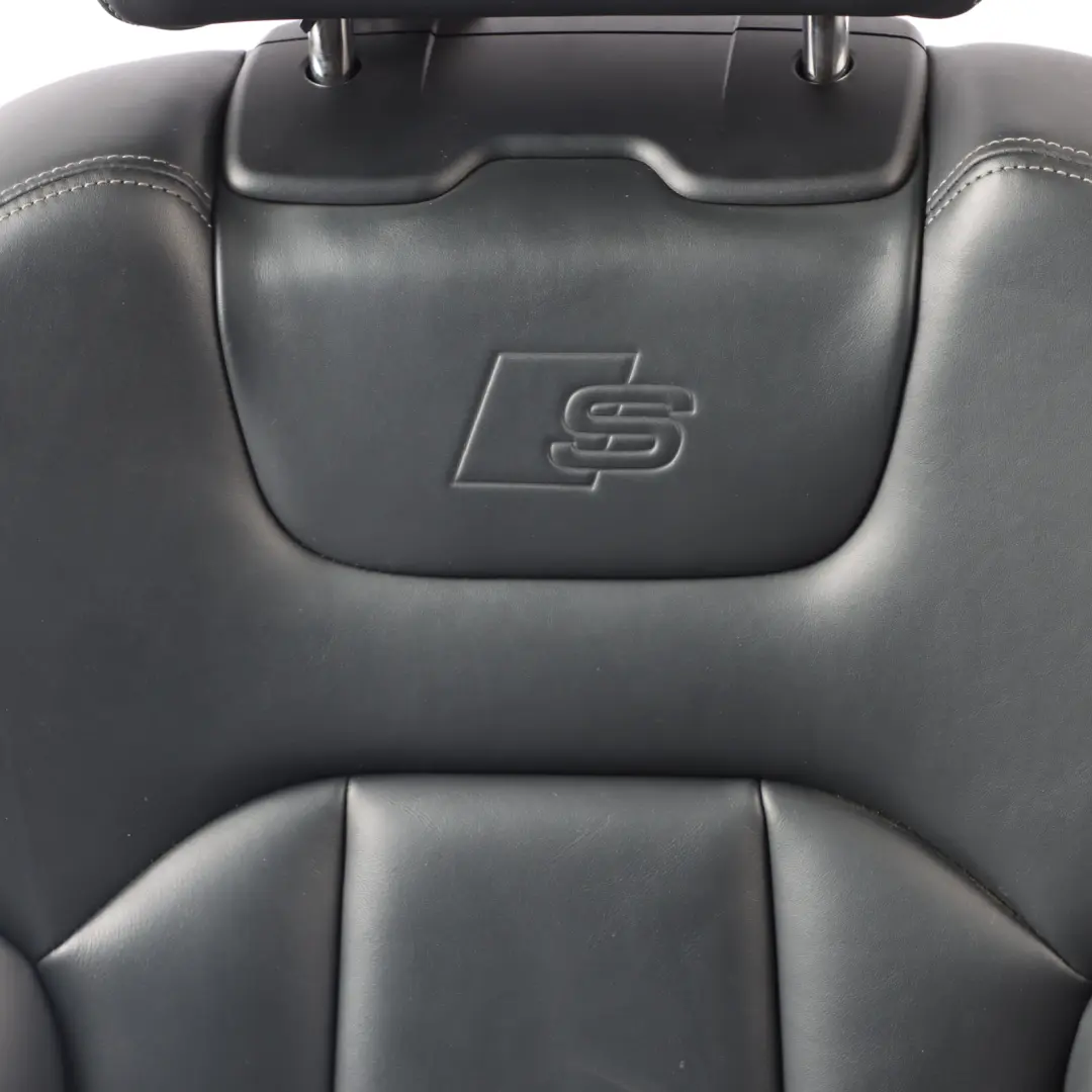 Audi Q7 4M Front Seat S-Line Interior Heated Electric Left N/S Leather Black